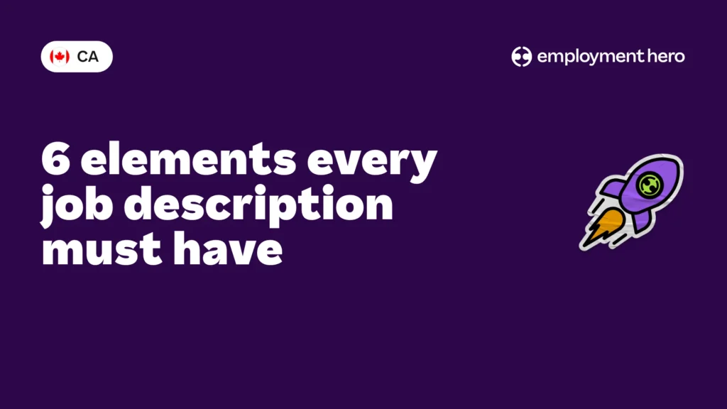 6 elements every job description must have