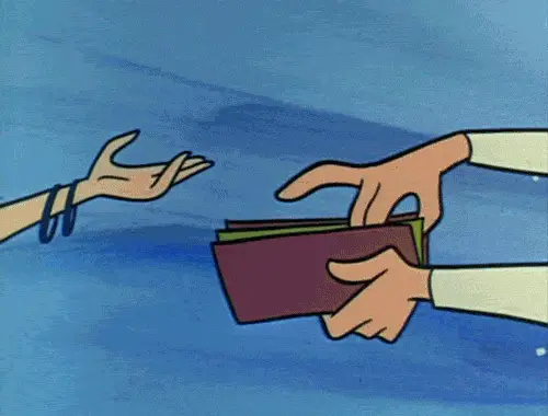 Taking wallet instead of money gif