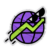A purple globe icon wearing sunglasses, with a green upward-trending line graph across it.