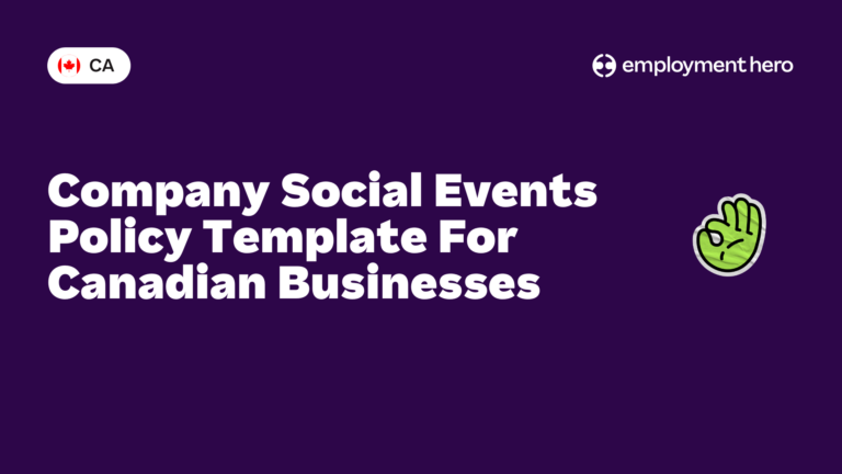 Company Social Events Policy Template