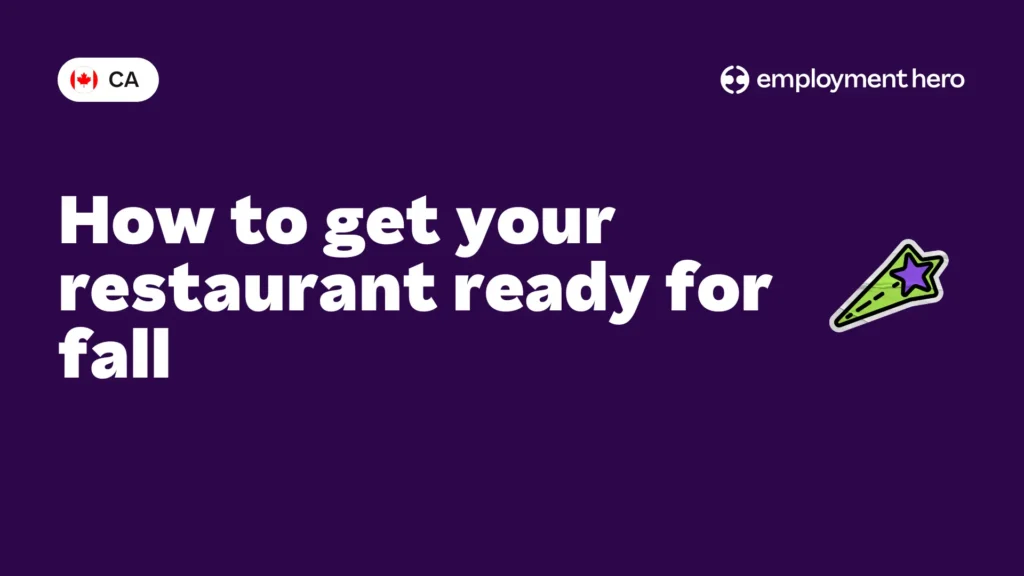 How to get your restaurant ready for fall