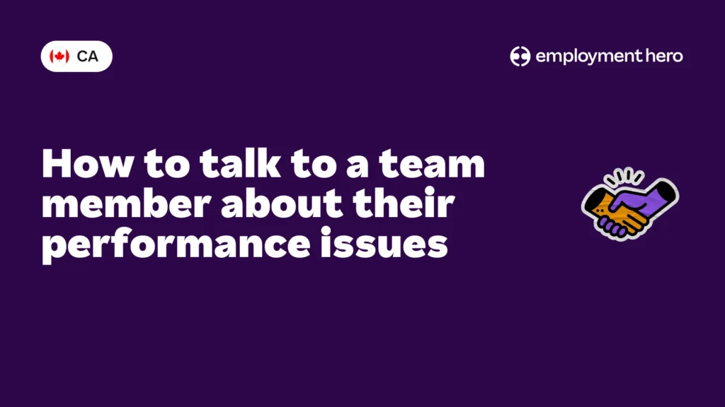 How to talk to a team member about their performance issues