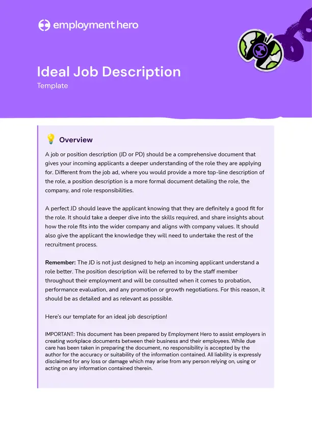 Download the Ideal Job Description Template