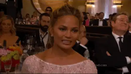 Uncomfortable grimace