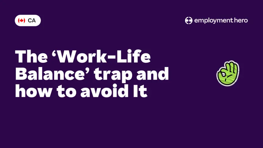 The "work-life balance" trap banner