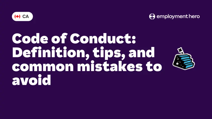 Code of conduct policy template preview.