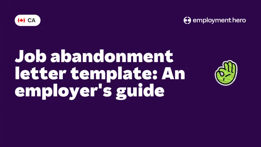 Job abandonment letter template banner.