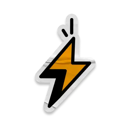 lightning bolt sticker