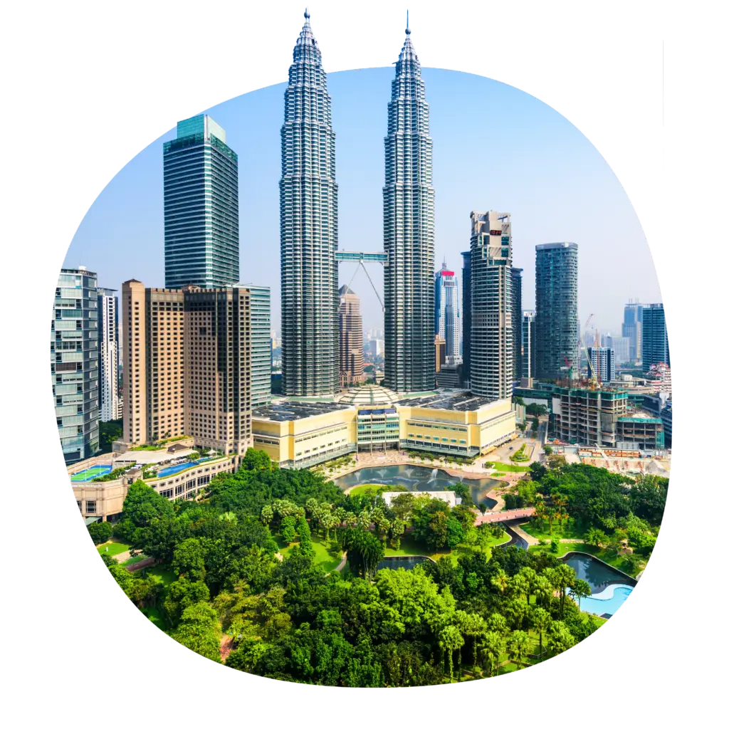 The Petronas Twin Towers.