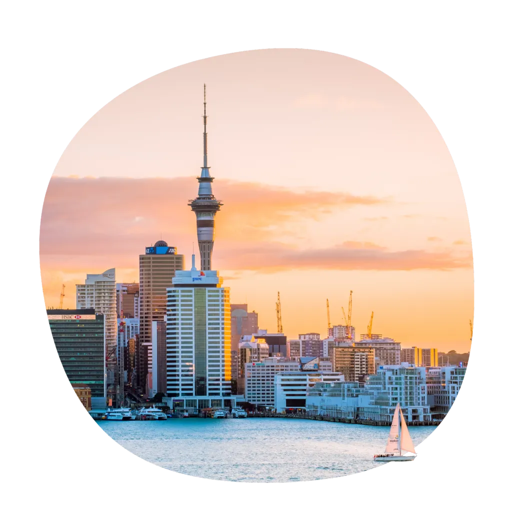 The Auckland skyline.