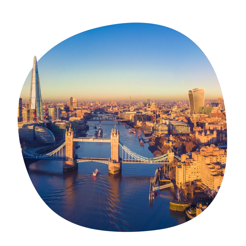 The Big Ben and London skyline.