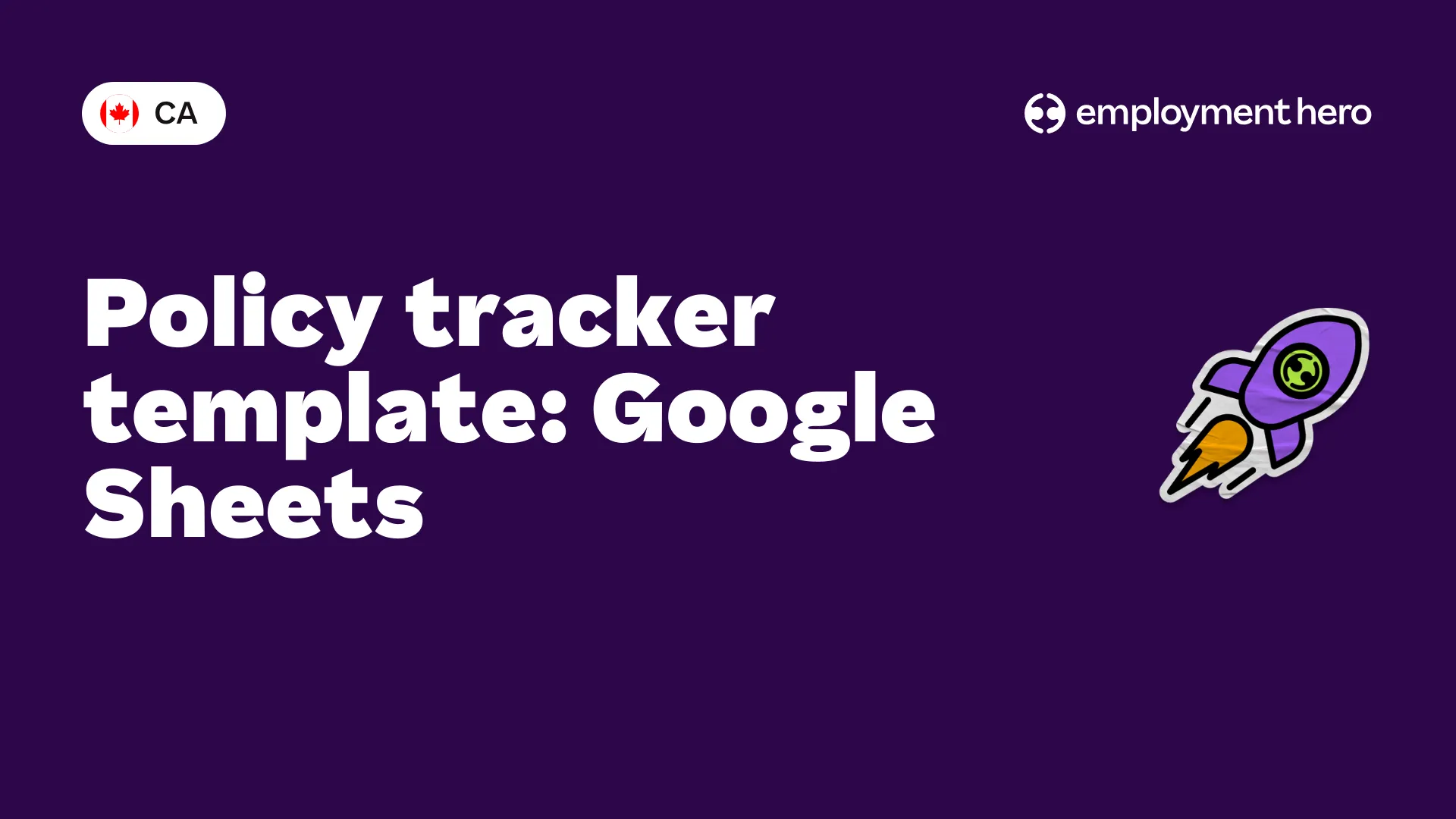 Policy tracker template: Google Sheets