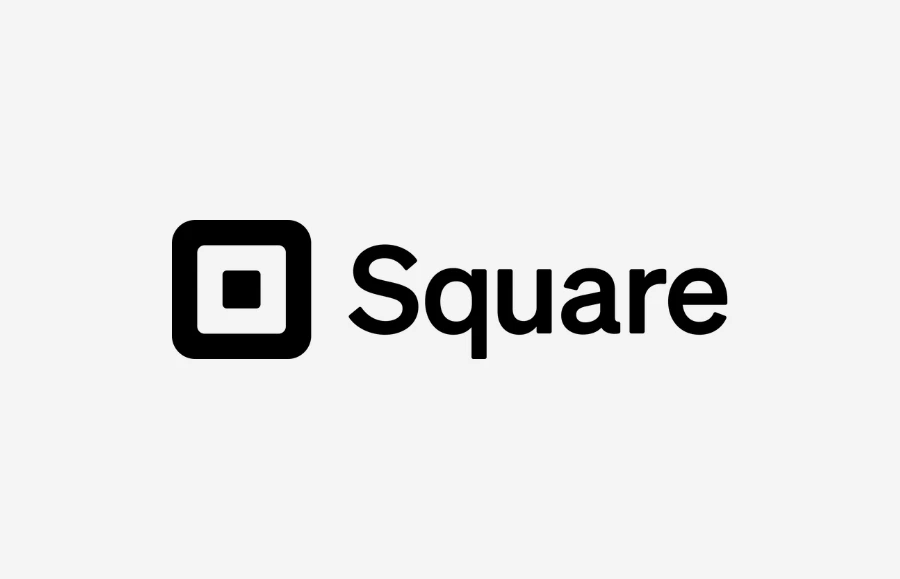 Square logo grey background