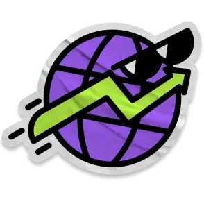 Purple globe icon