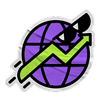 Purple globe icon