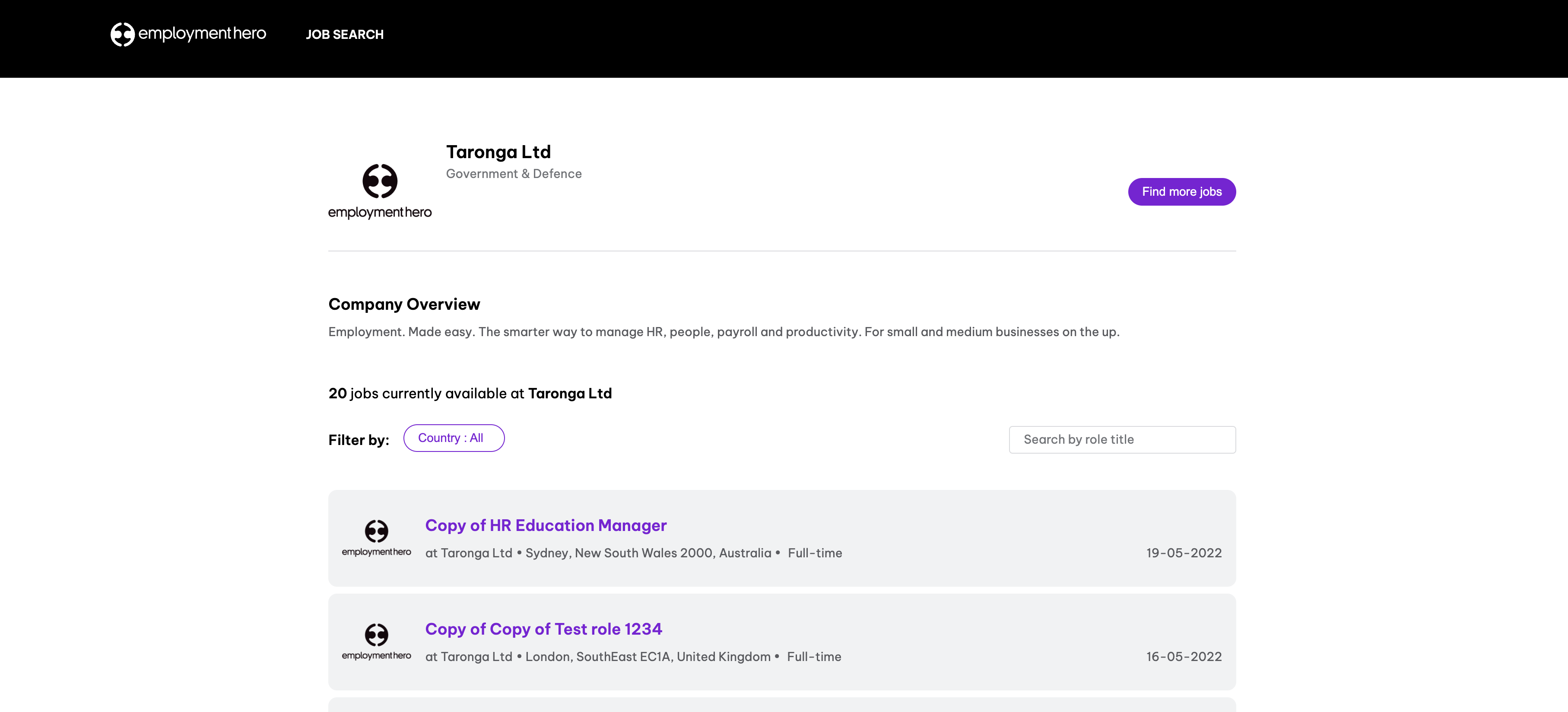 Careers Page