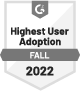 G2 Highest User Adoption Award