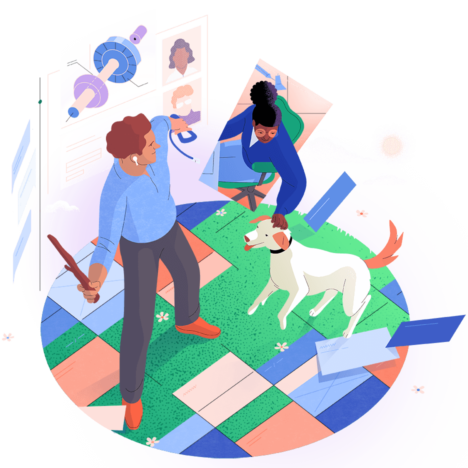Image of remote work employees