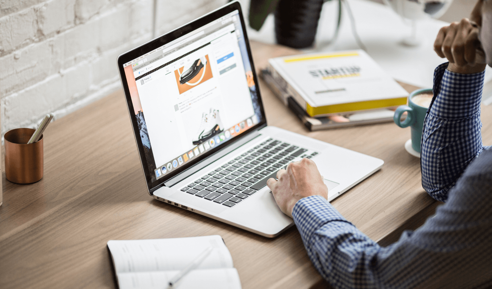 man working on laptop