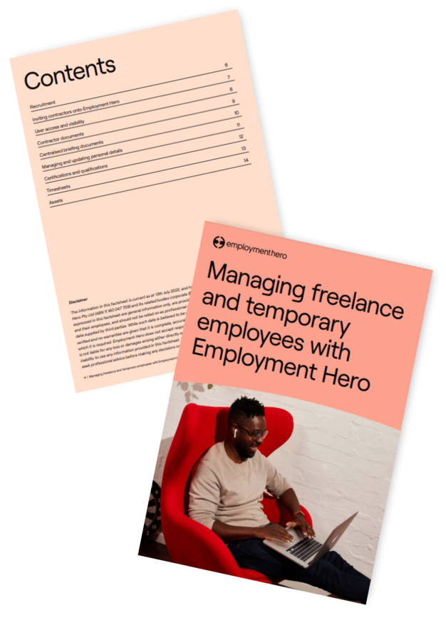 Managing freelance and temporary employees with Employment Hero