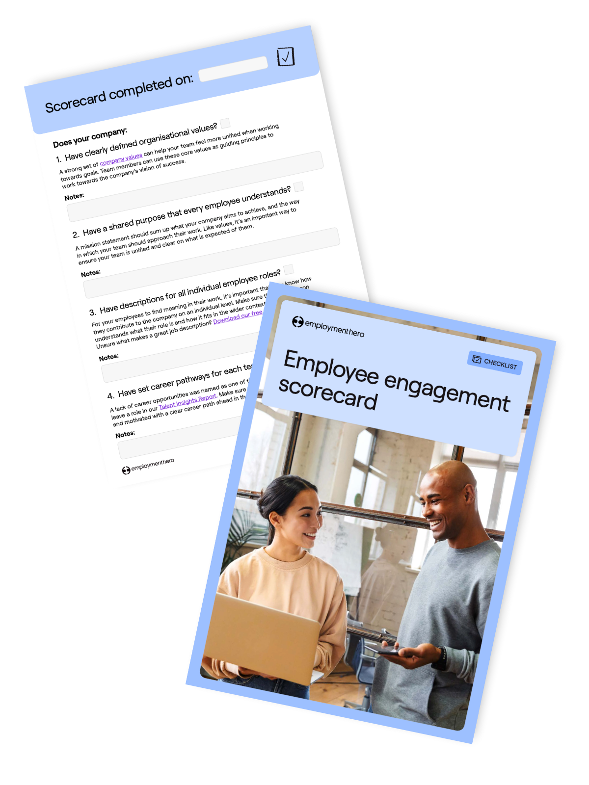 Employee engagement scorecard