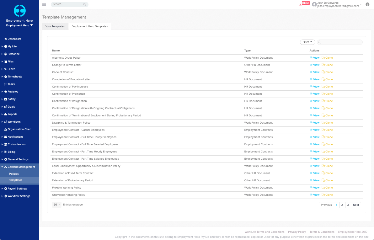 Employment-hero-policy-templates