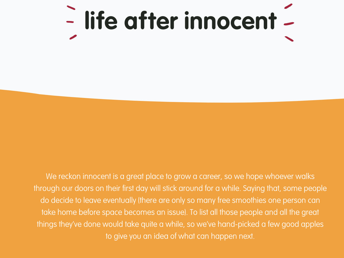 Screenshot of life after innocent webpage