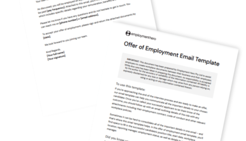 Offer of Employment Email Template
