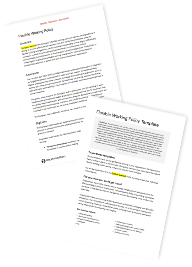 Flexible Working Policy Template,