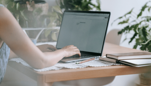 october 2022 product update - image of a person on their laptop