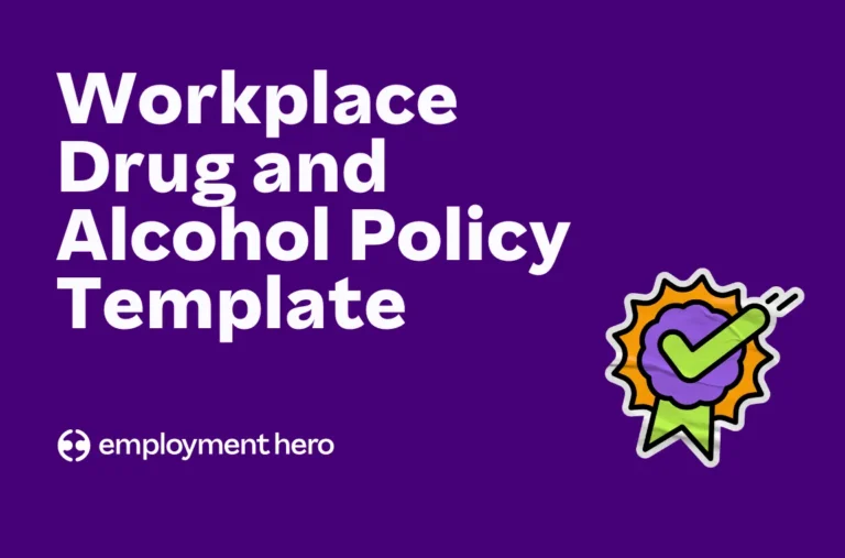 Workplace drug and alcohol policy template