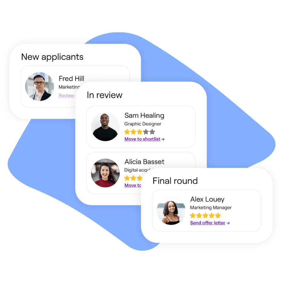 screenshot of candidates employment hero