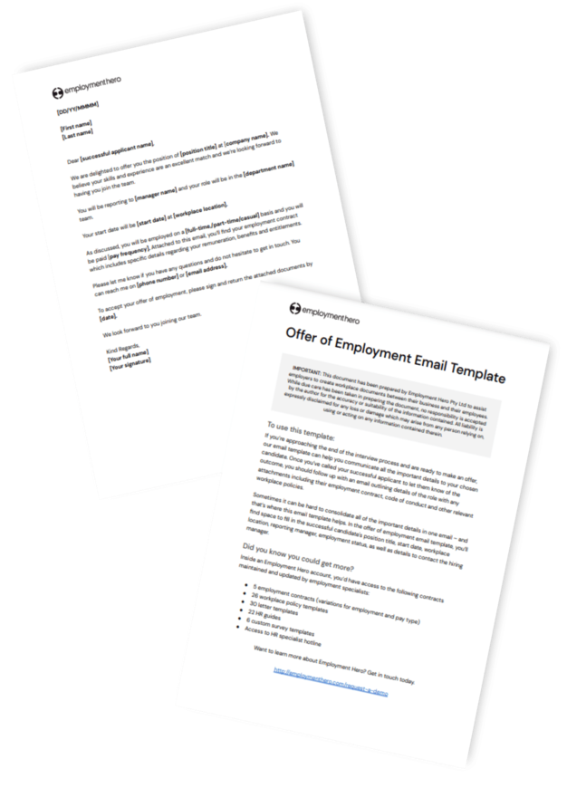 Employment Offer Letter & Email Template [Free Download]