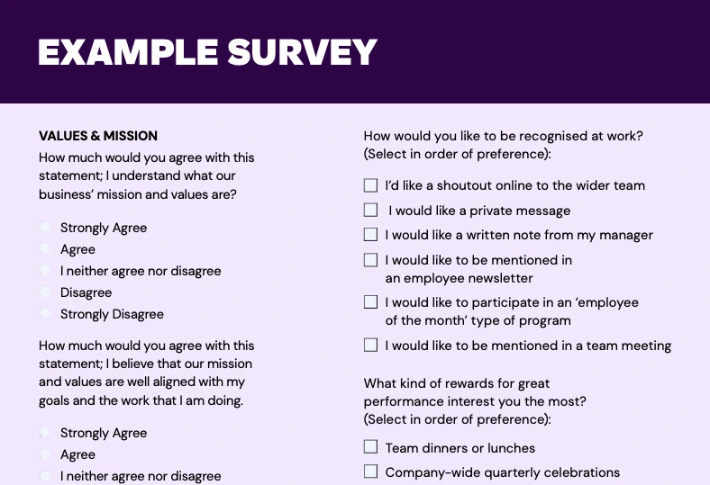 EVP Worksheet Survey