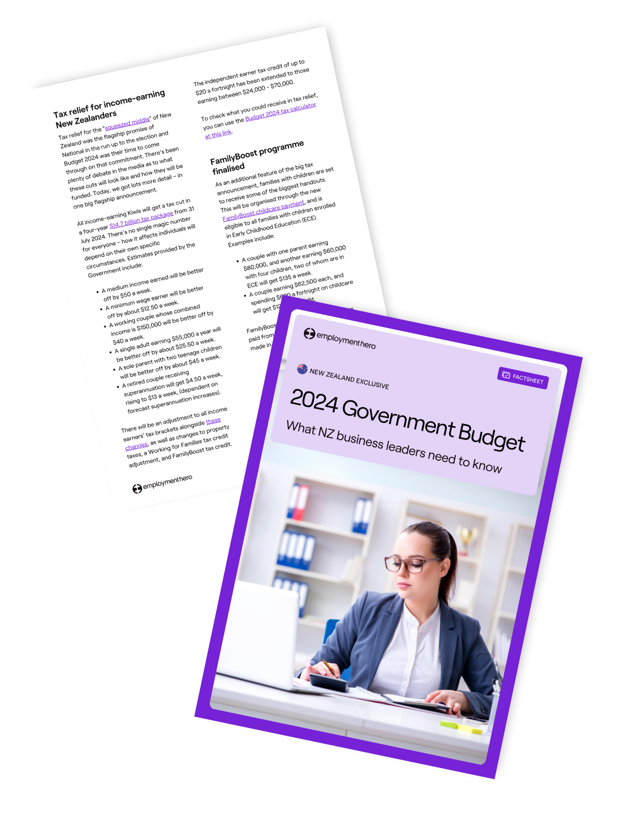2024 New Zealand Government Budget factsheet