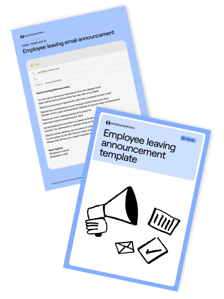 Announcement Of Employee Leaving Company Email Template