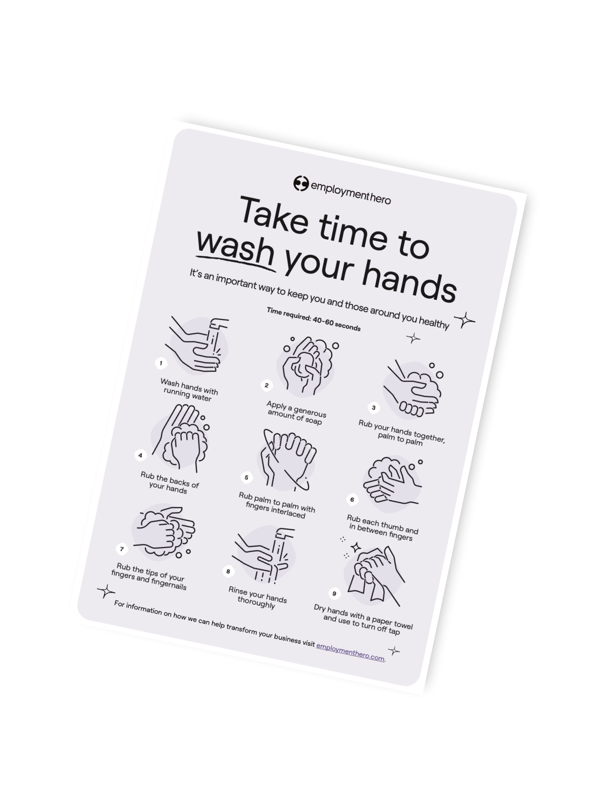 Printable Hand Hygiene Poster