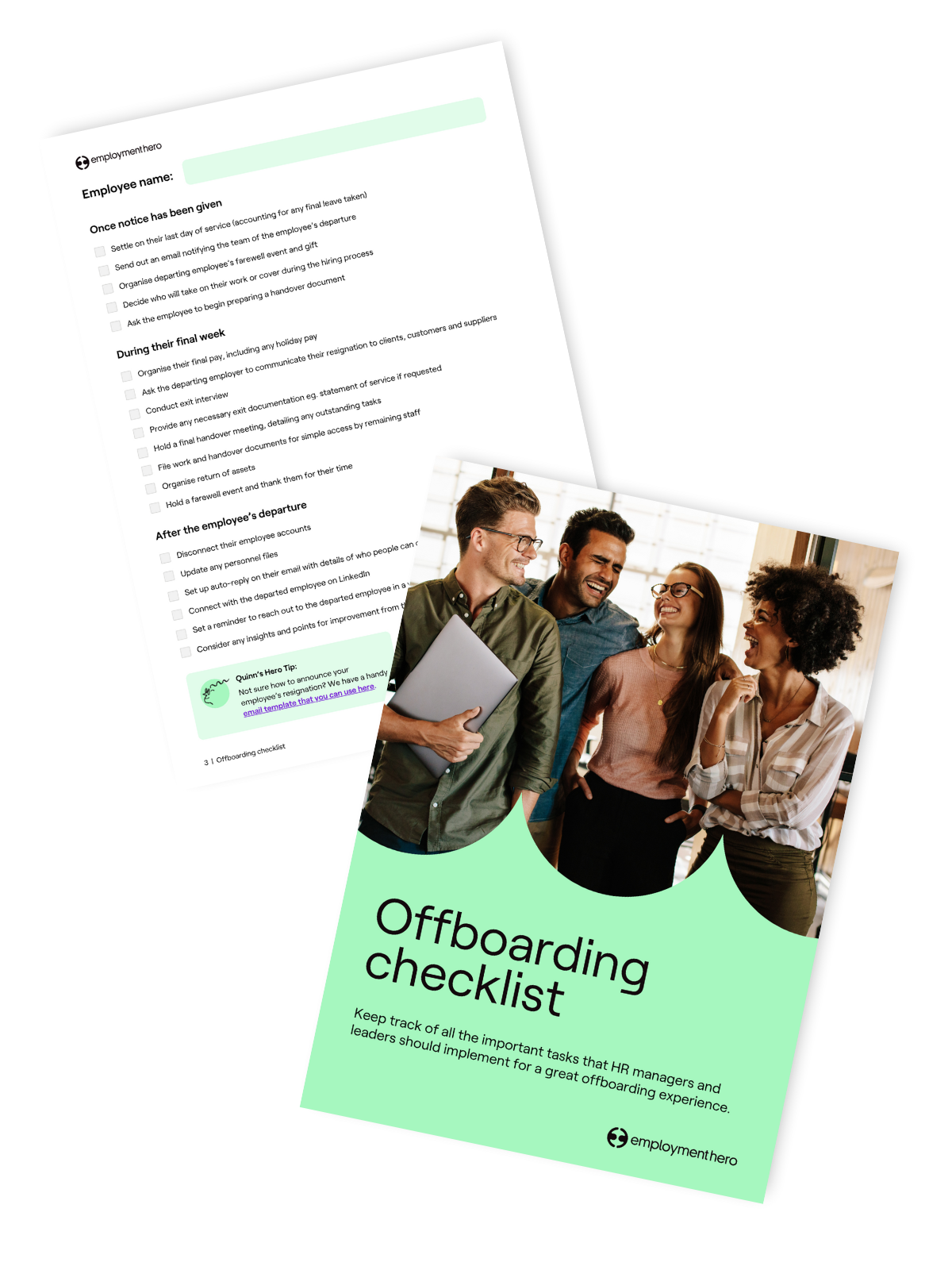 Employee departure checklist