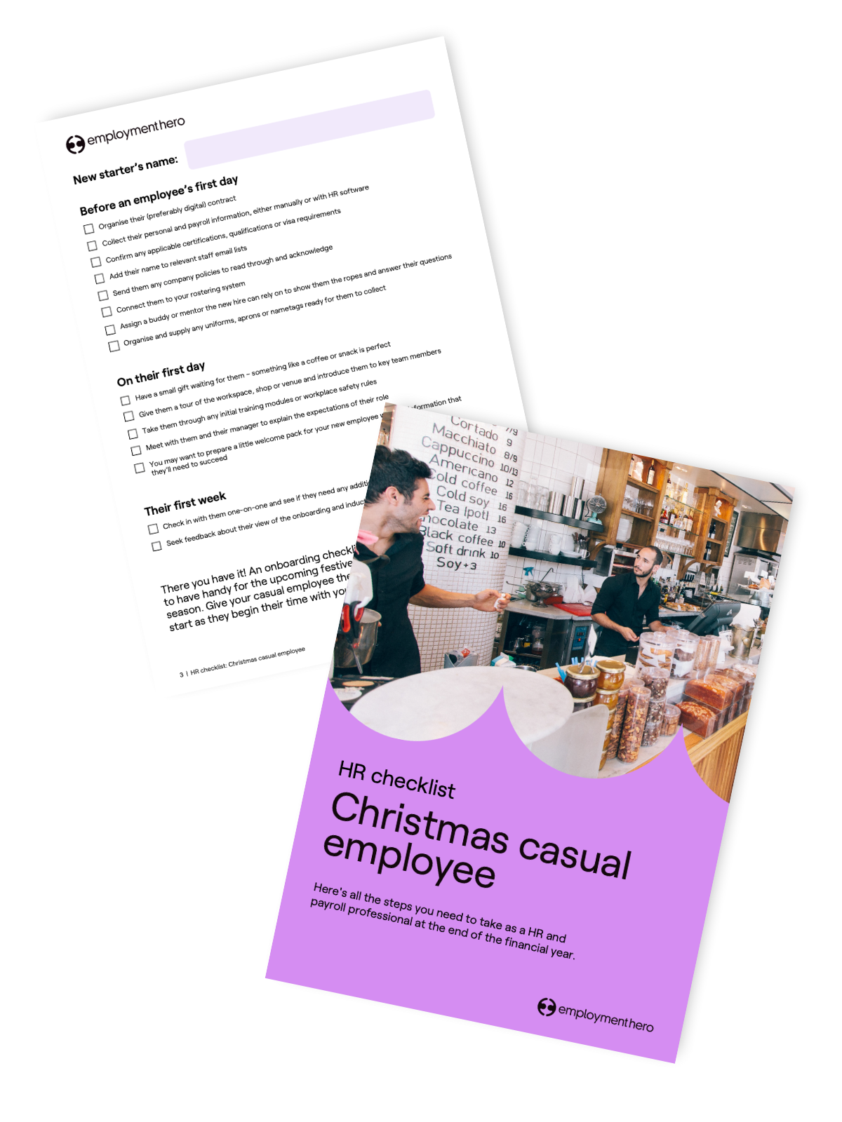 Christmas casual HR checklist: Onboarding new hires