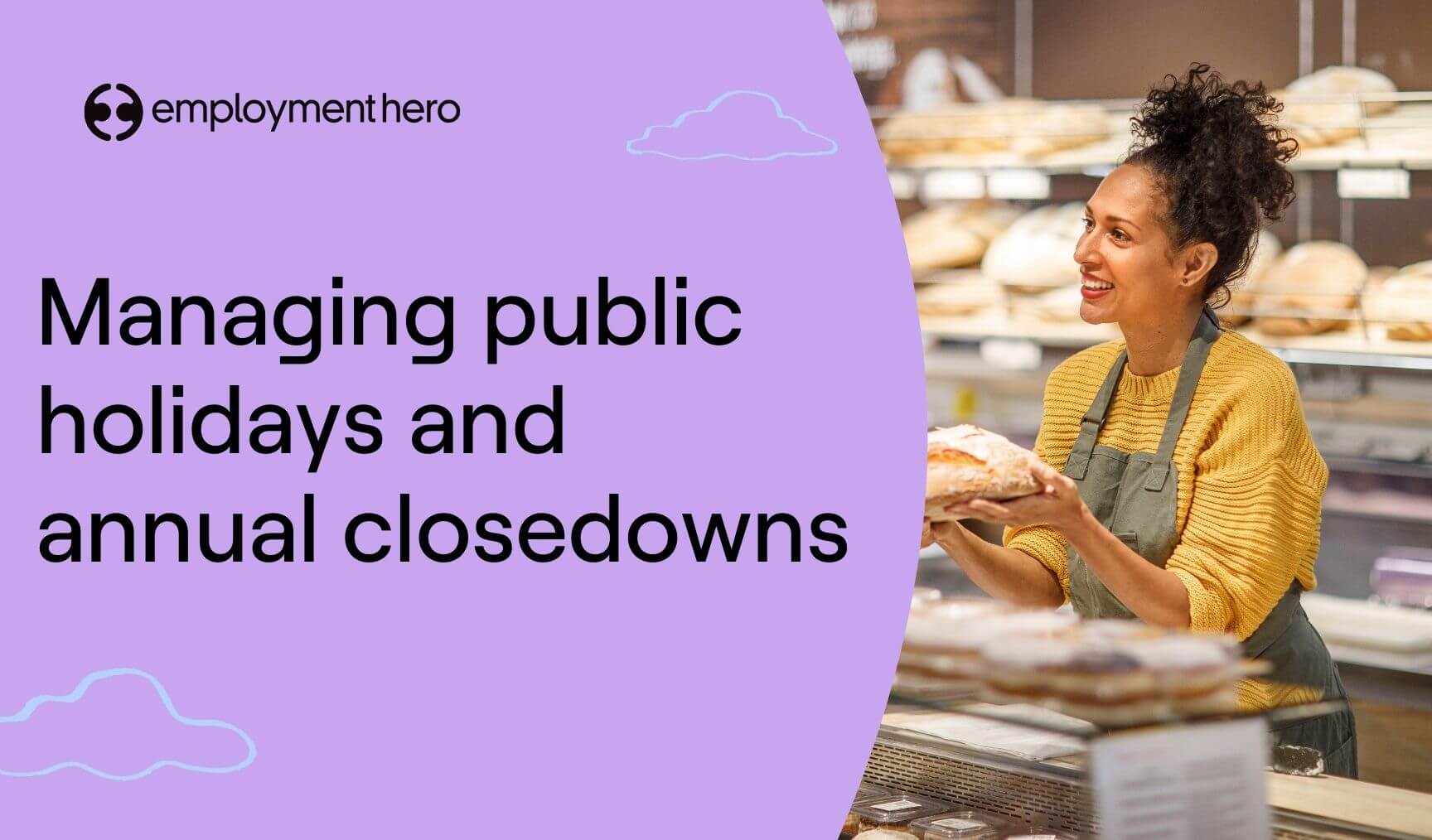 Managing public holidays and annual closedowns