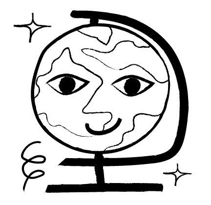 Smiling globe