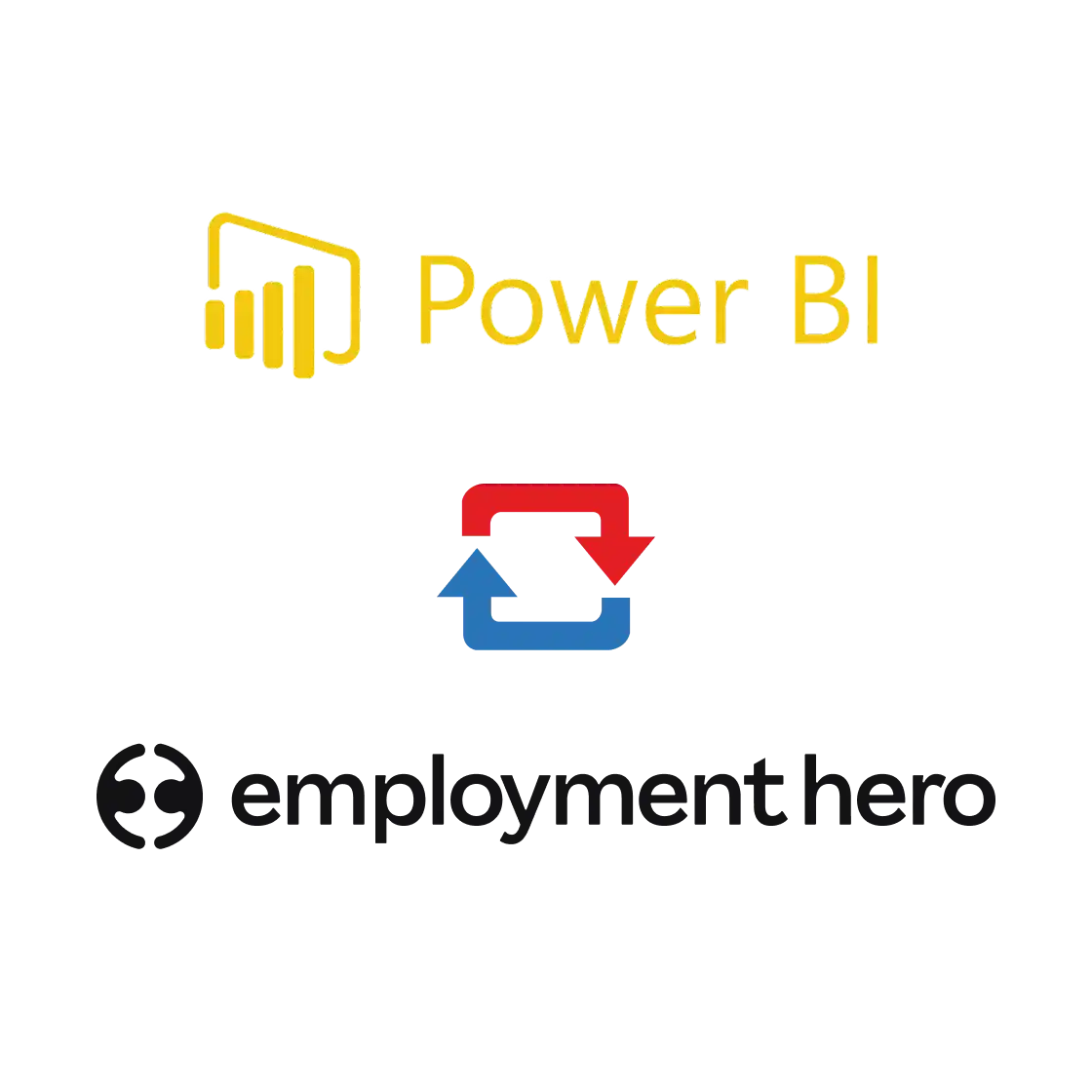 Power BI logo displayed prominently on a black background, emphasizing its branding and visual identity.