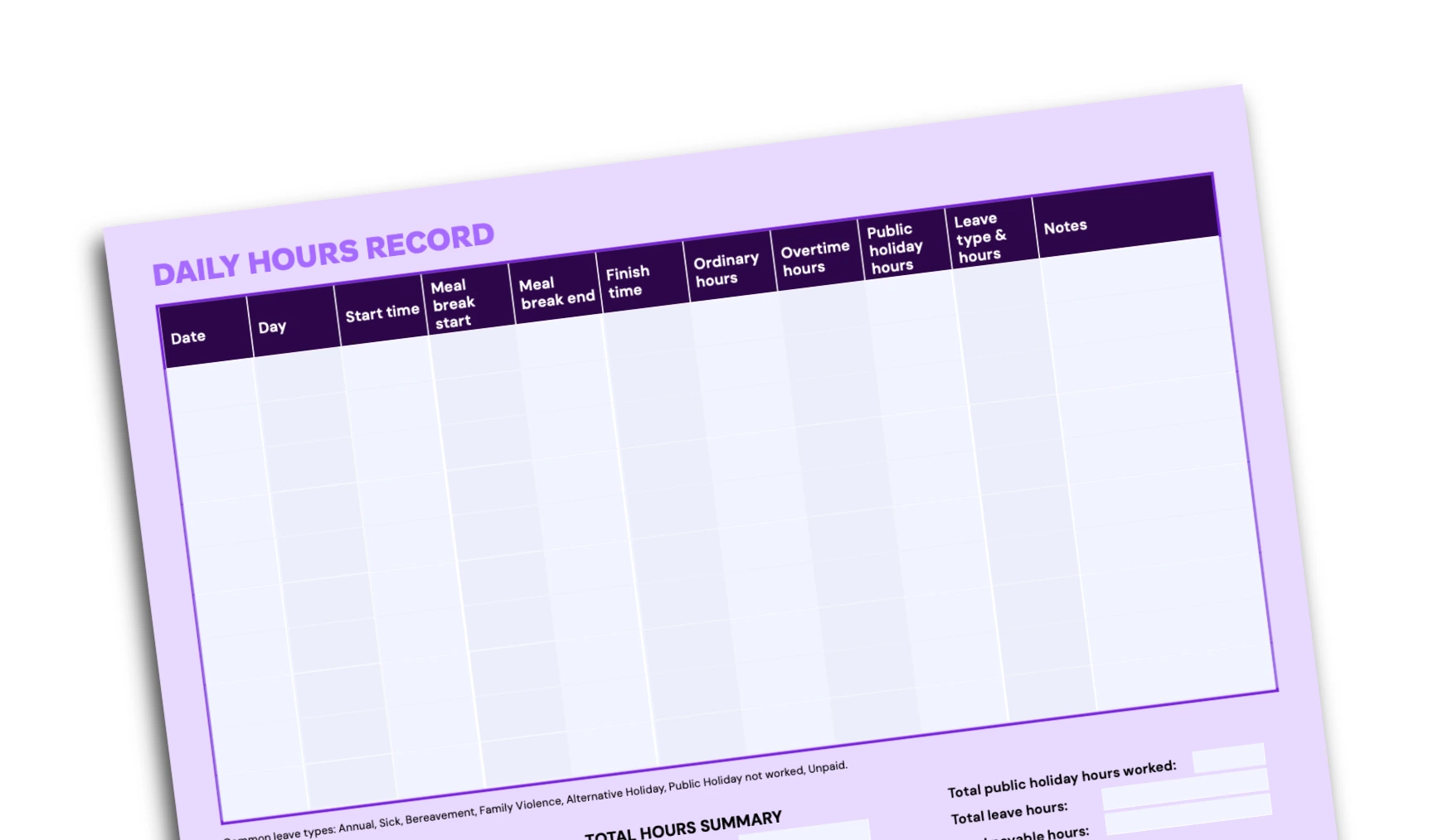 Timesheet template for NZ employers: Free download