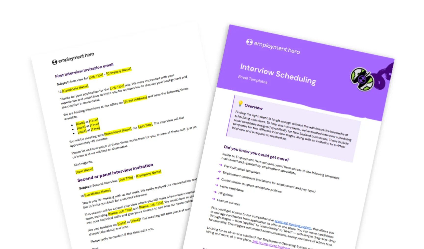 Interview scheduling email templates for NZ employers