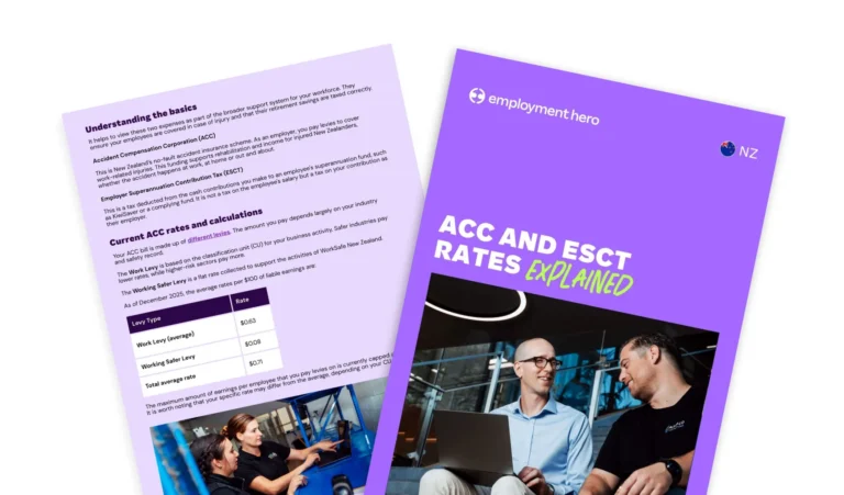 Guide to ACC and ESCT rates