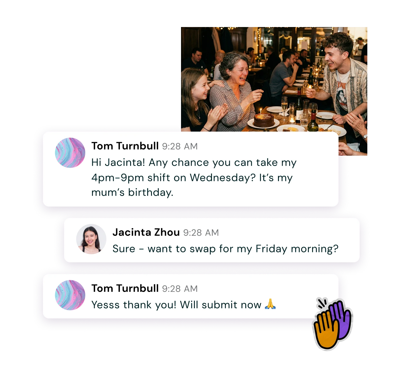 Chat feature to stay connected