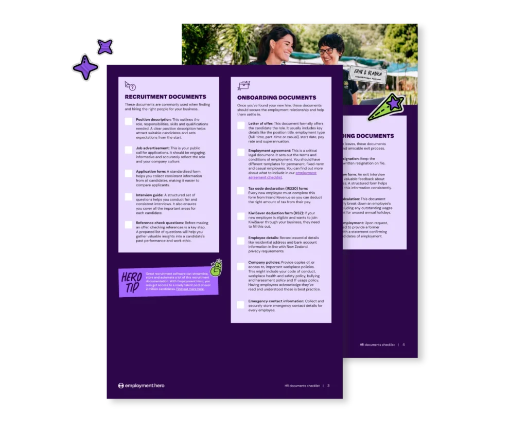 HR documents checklist preview