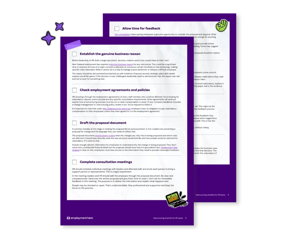 restructuring checklist preview