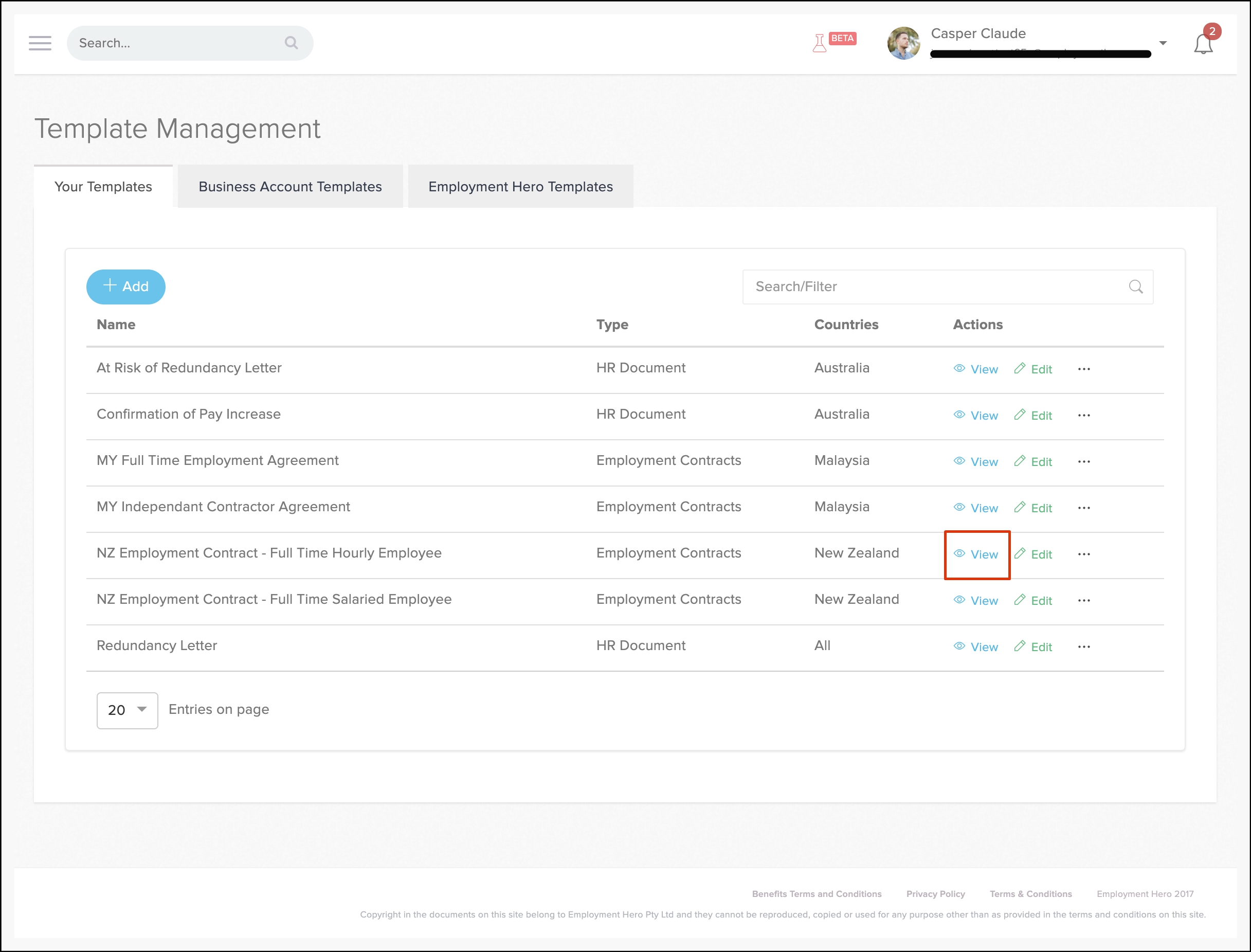 template management 