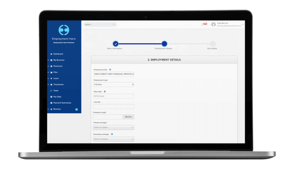 Employment Hero seamless system